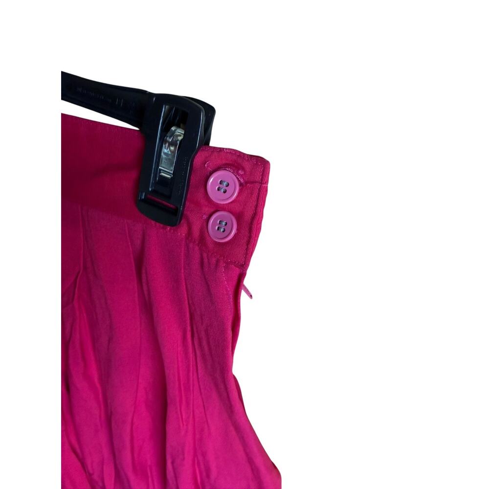 SM Fashion Women's Pleated Short Side Zip High Waisted Fuchsia Pink Small - Picture 4 of 5